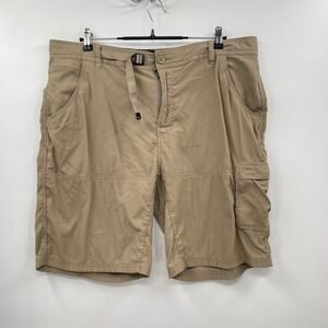 Prana Mens Beige Hiking Cargo Shorts Lightweight Casual‎ Outdoor 38
